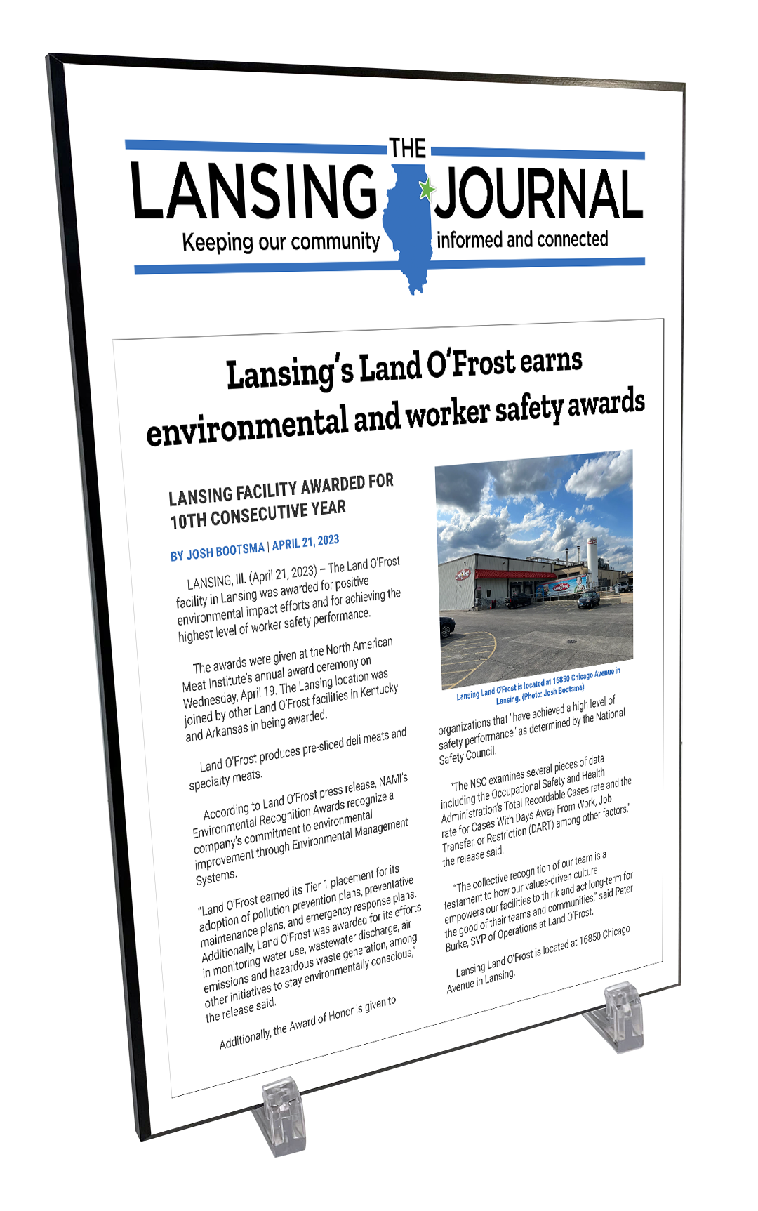 The Lansing Journal Hardiplaque