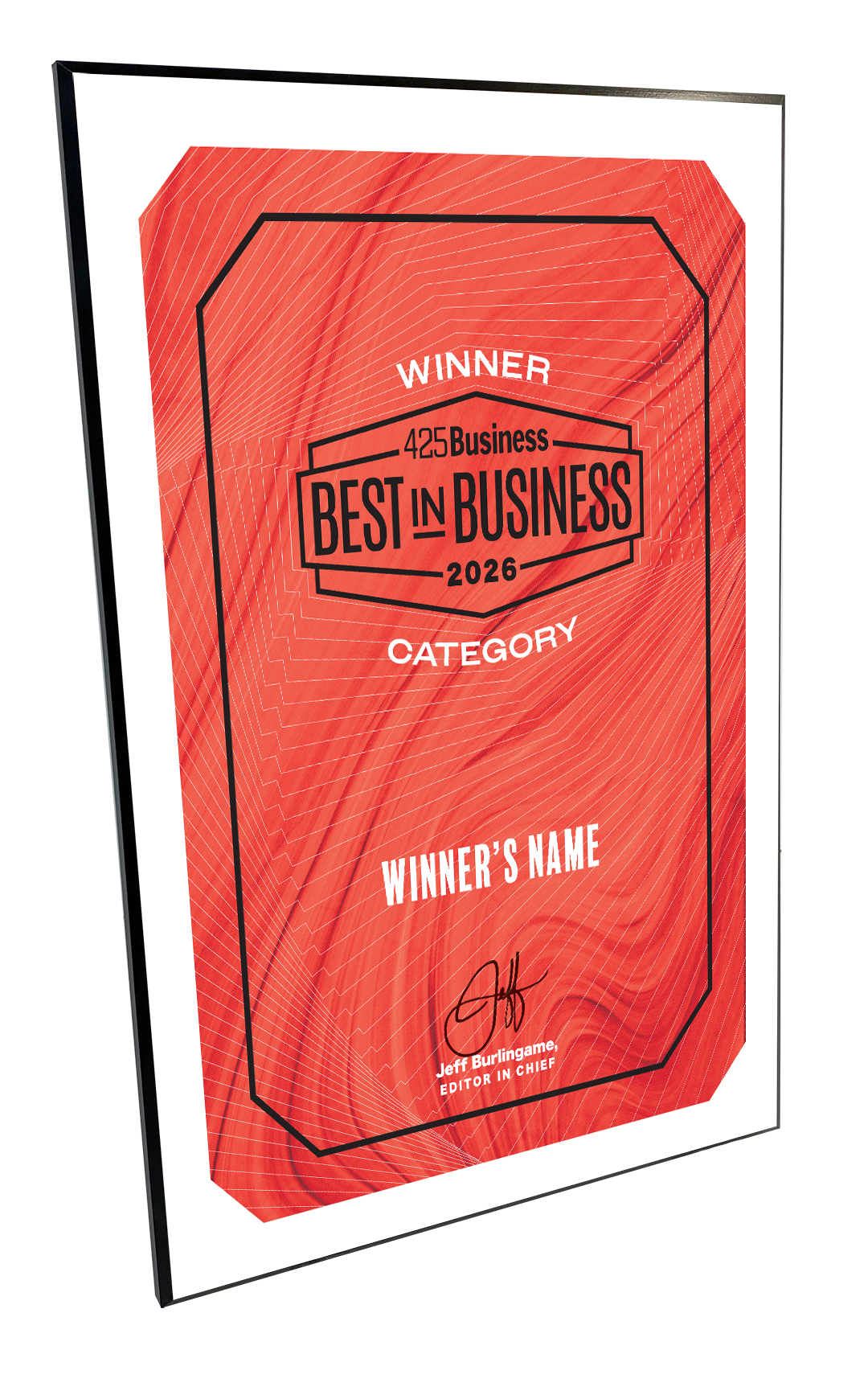 425 Business Magazine Best in Business Awards - Plaque