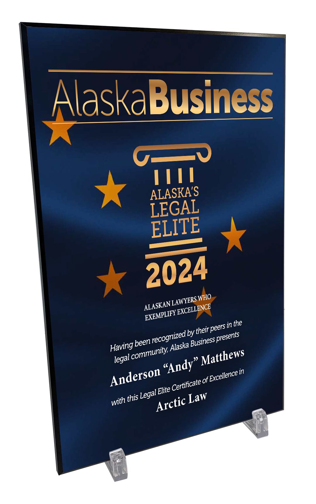 Commemorative Alaska Legal Elite Hardiplaque