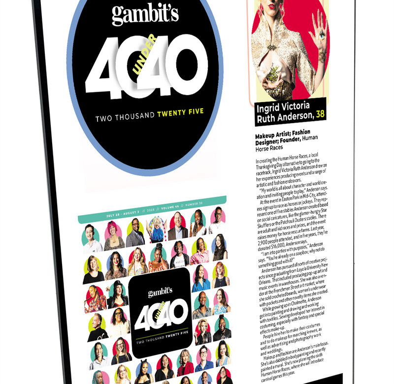 Gambit "40 Under 40" Article Plaque