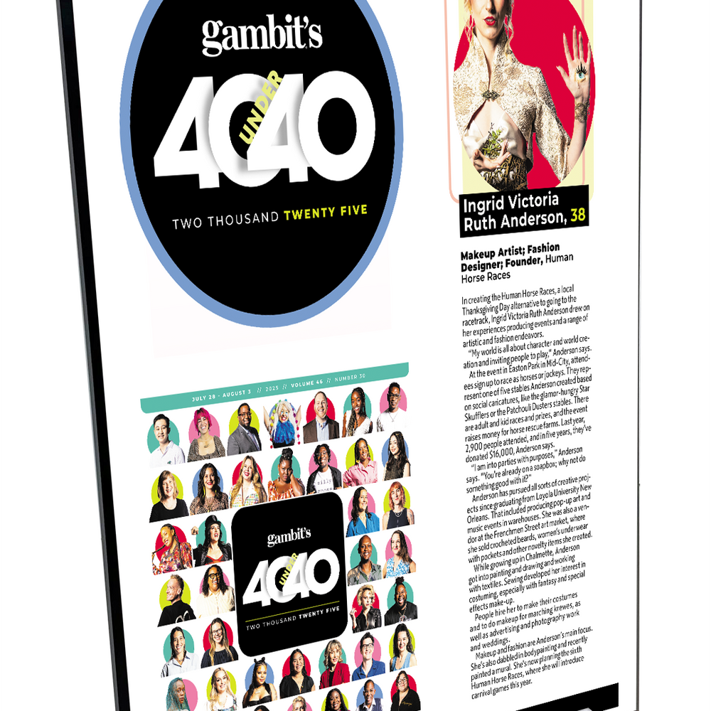 Gambit "40 Under 40" Article Plaque