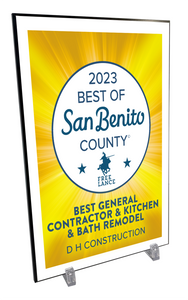 Hollister Free Lance Newspaper: “Best of San Benito County” Award Plaque
