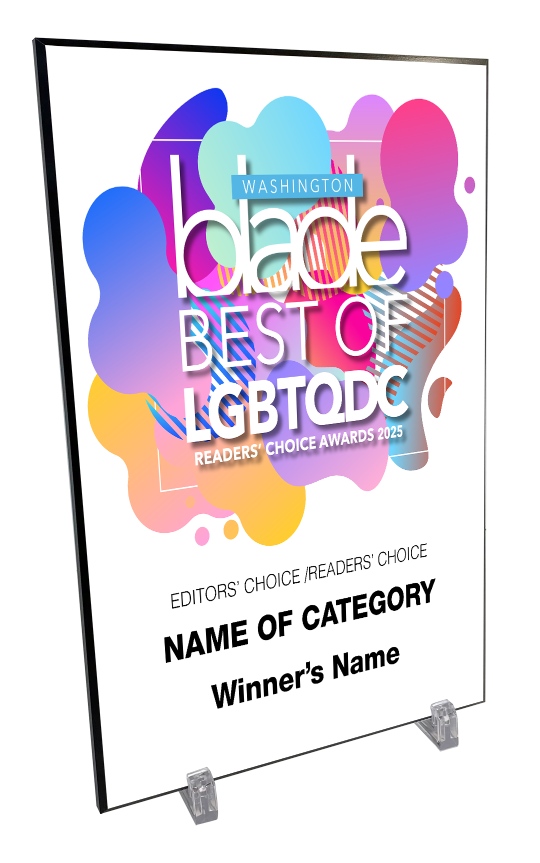 Washington Blade Best Of LGBTQ DC Award - Hardi-Plaque