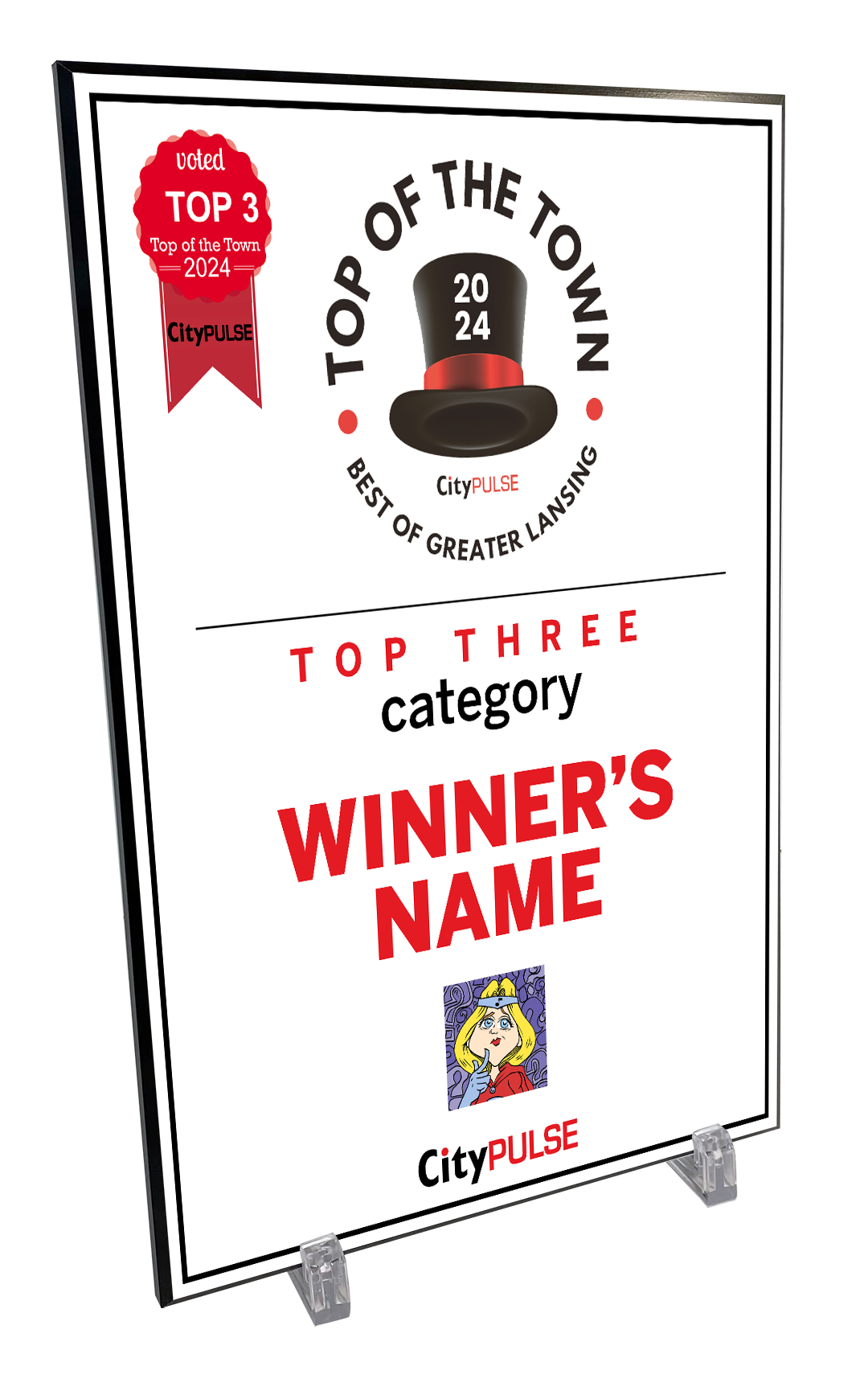 City Pulse: Top of the Town Awards - Plaques