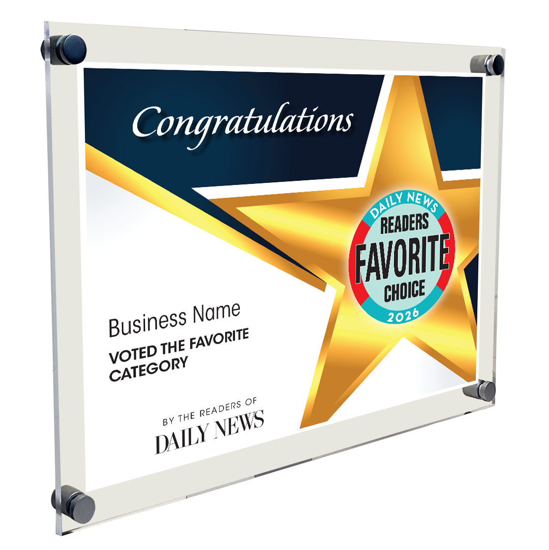 LA Daily News Best Of and Readers Choice Certificate - 10
