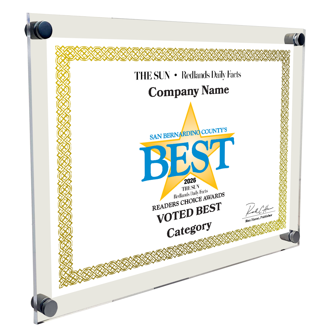 The Sun & Daily Facts Best Of and Readers Choice Certificate - 10