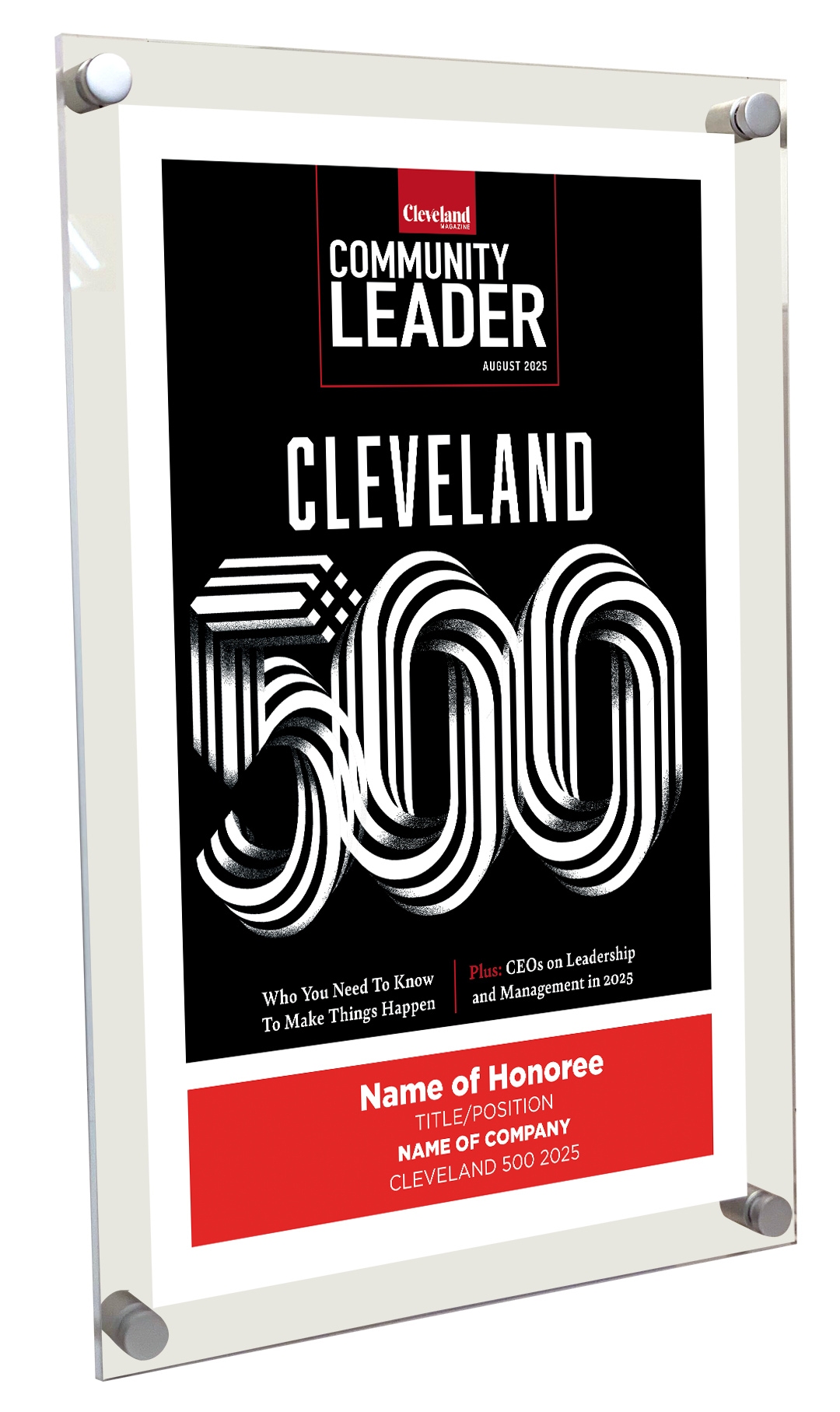 Cleveland 500 Cover Plaque