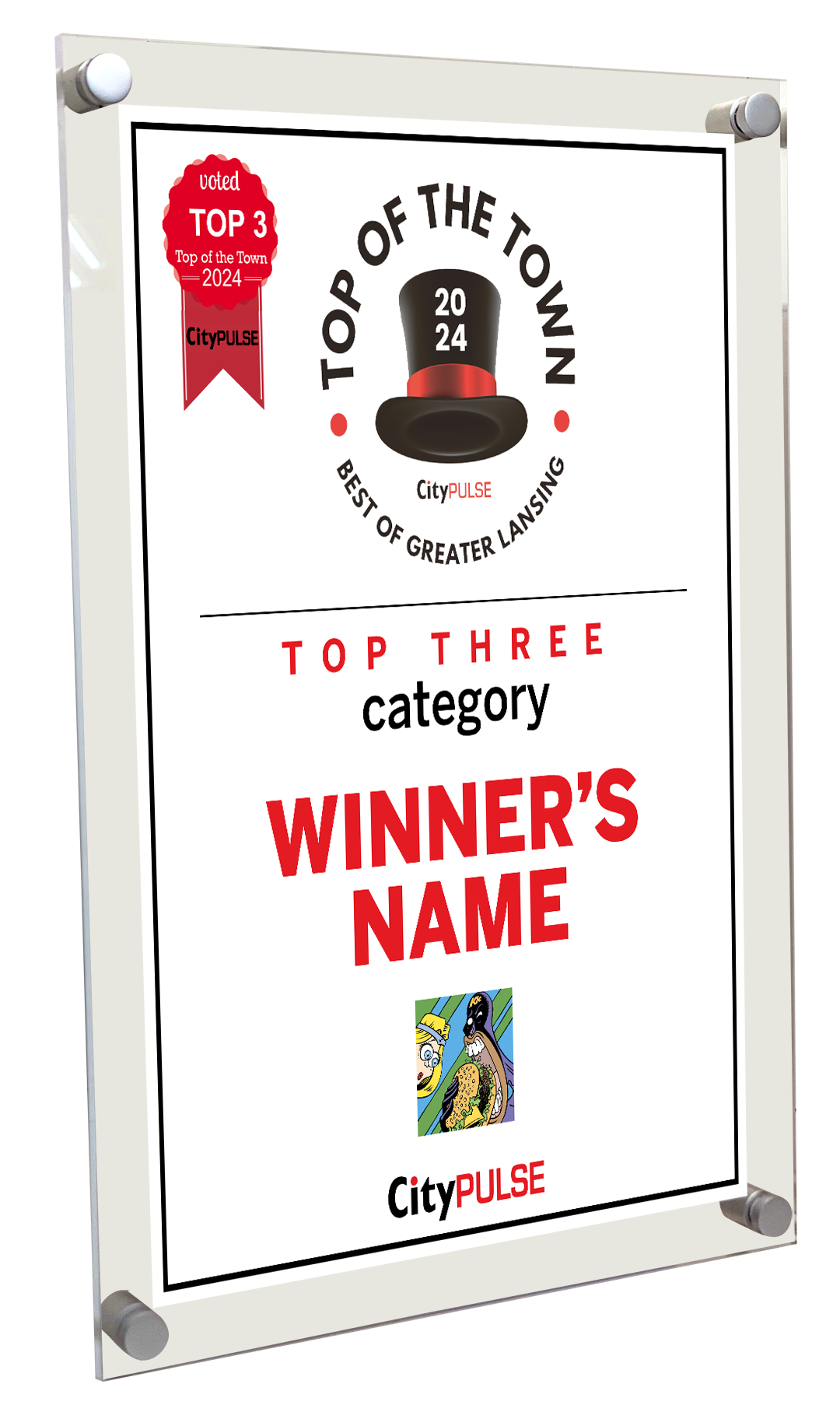 City Pulse: Top of the Town Awards - Acrylic Plaques