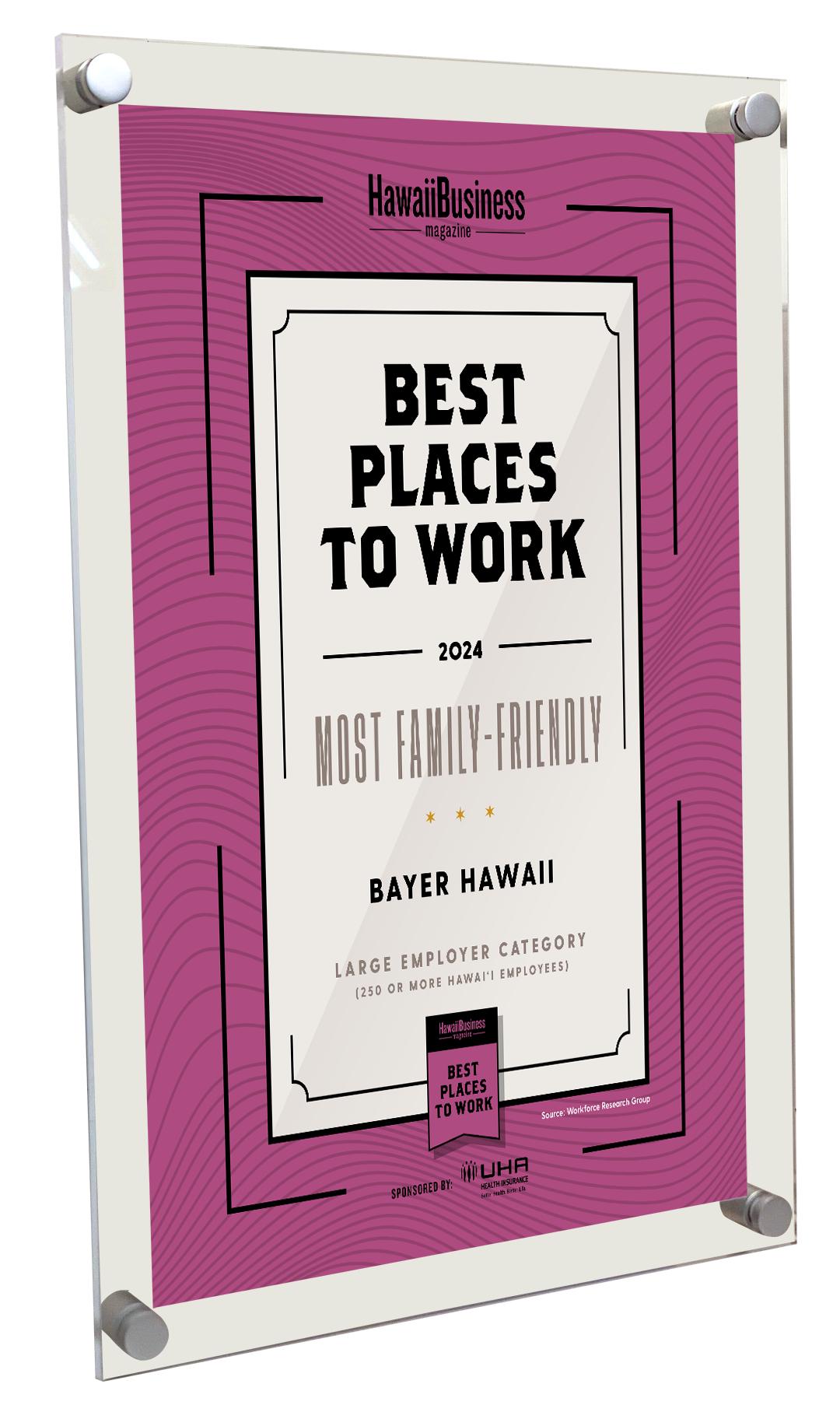 Hawaii Business Best Places to Work - Acrylic Plaque