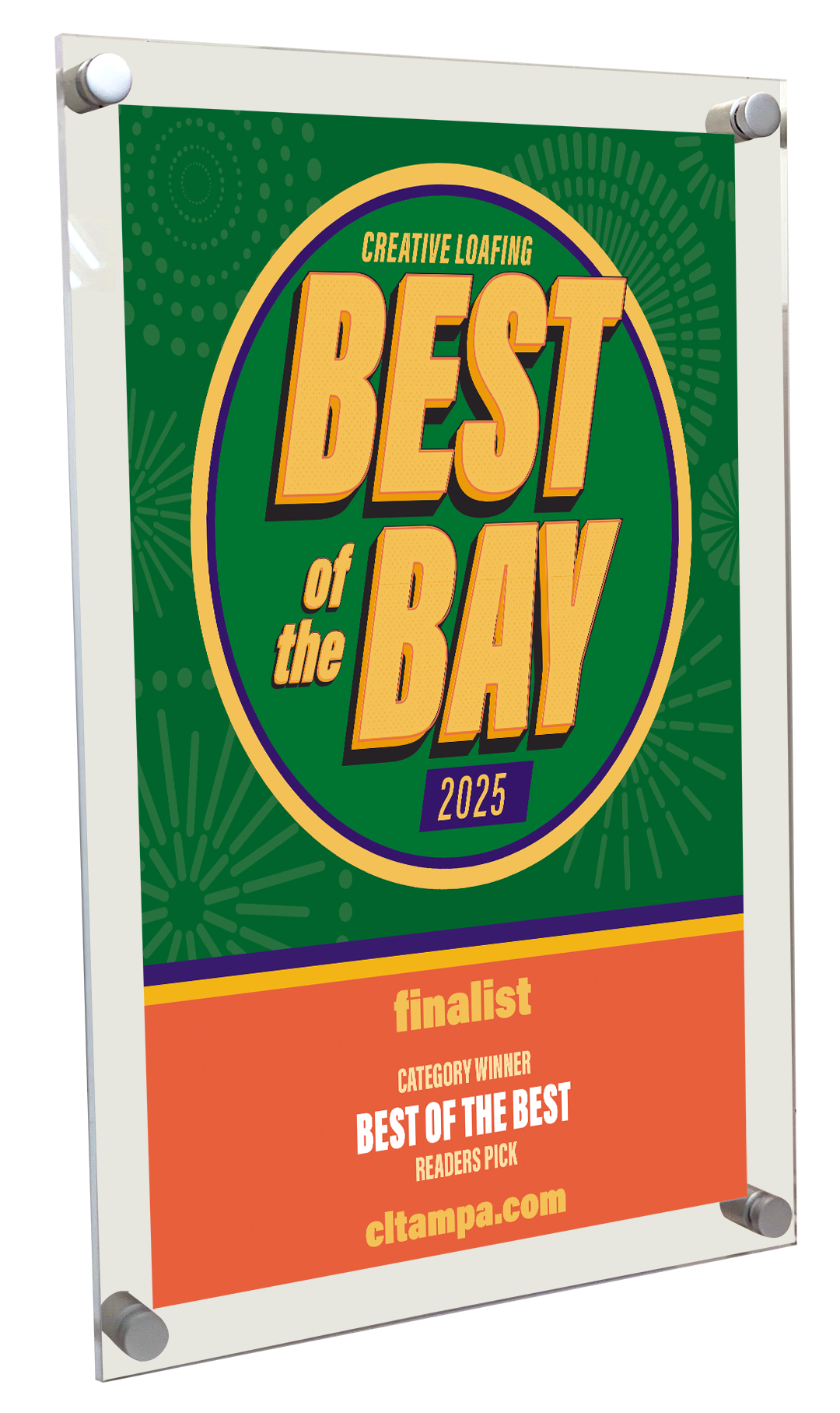 CL Tampa Bay Best of the Bay Plaque | Acrylic Standoff