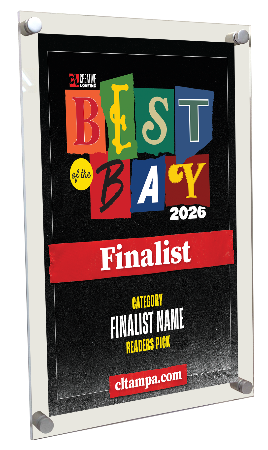 CL Tampa Bay Best of the Bay Plaque | Acrylic Standoff