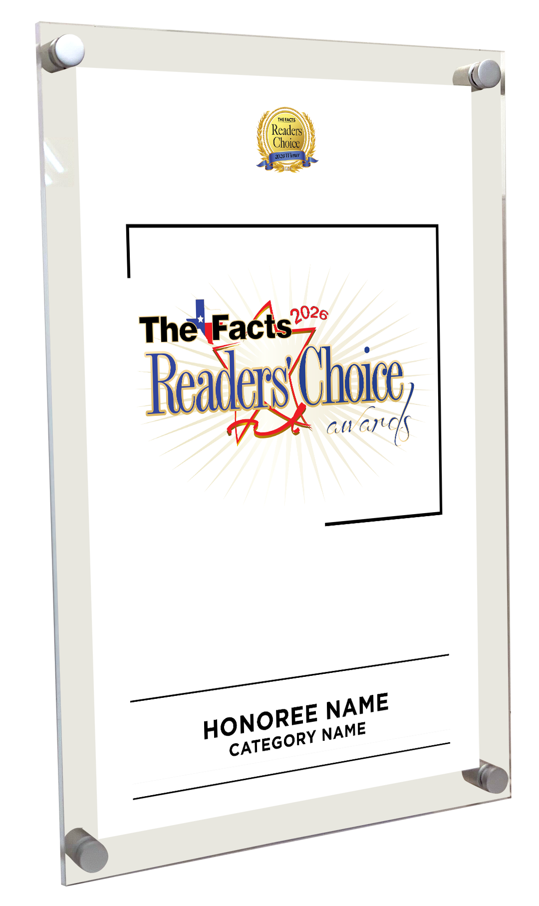The Facts Readers Choice Award Acrylic Plaque