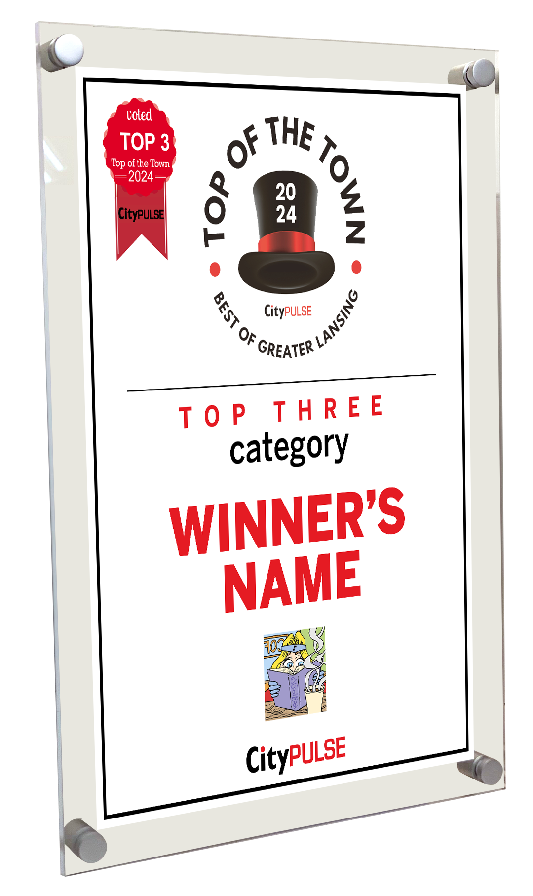 City Pulse: Top of the Town Awards - Acrylic Plaques