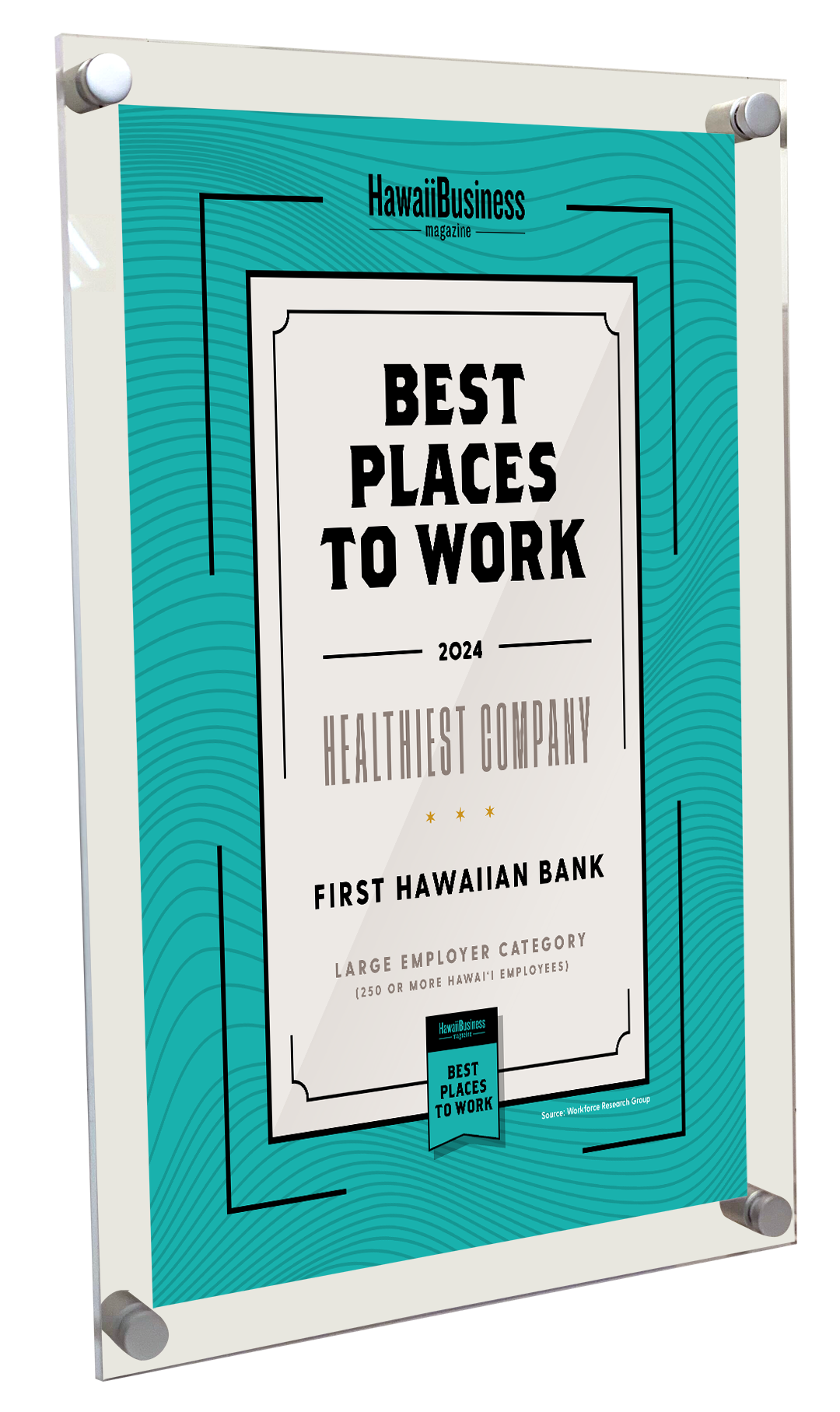 Hawaii Business Best Places to Work - Acrylic Plaque