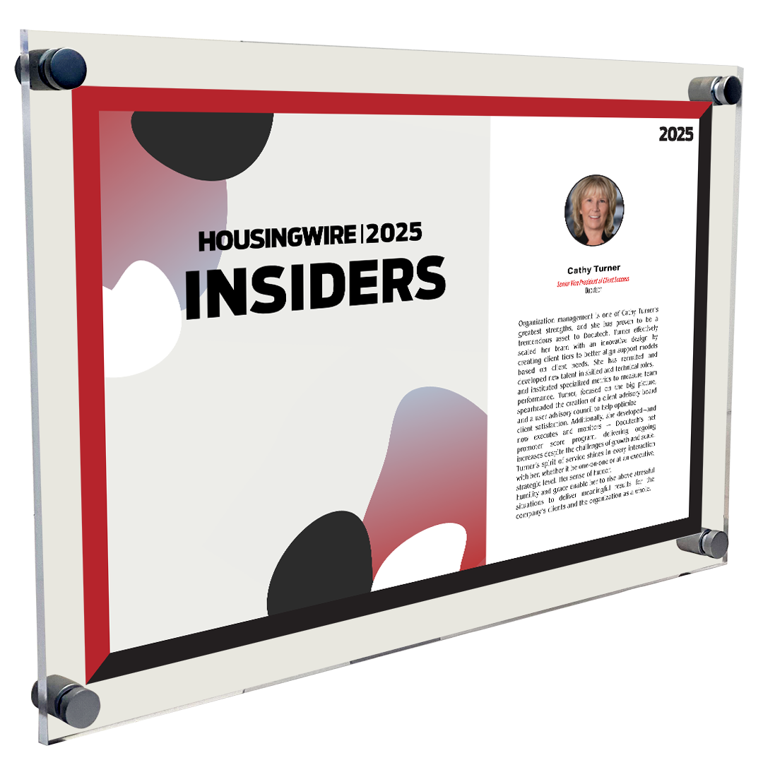 HousingWire Editorial Award Programs Profile Spread Plaque - Acrylic Standoff