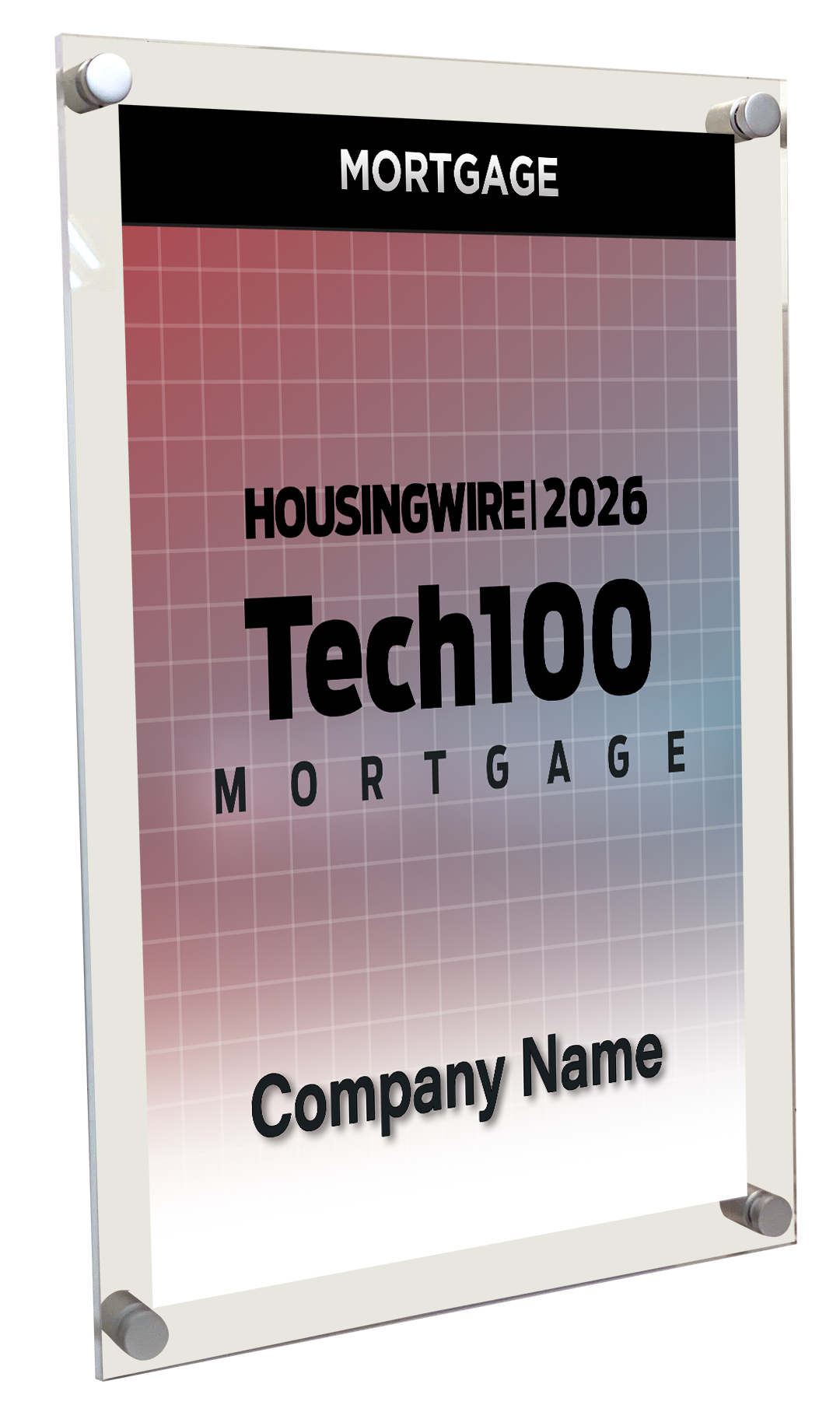 HousingWire Editorial Award Programs Plaque - Acrylic Standoff