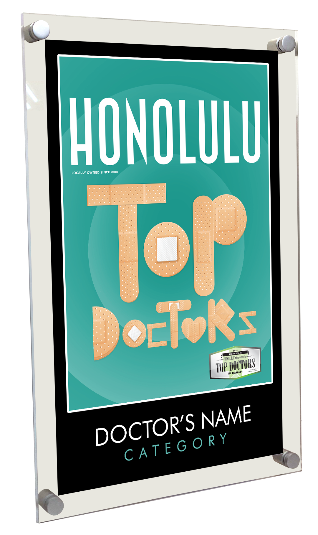 HONOLULU Magazine Top Doctors Acrylic Plaques