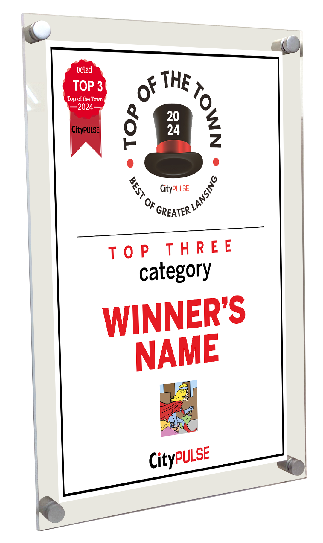 City Pulse: Top of the Town Awards - Acrylic Plaques