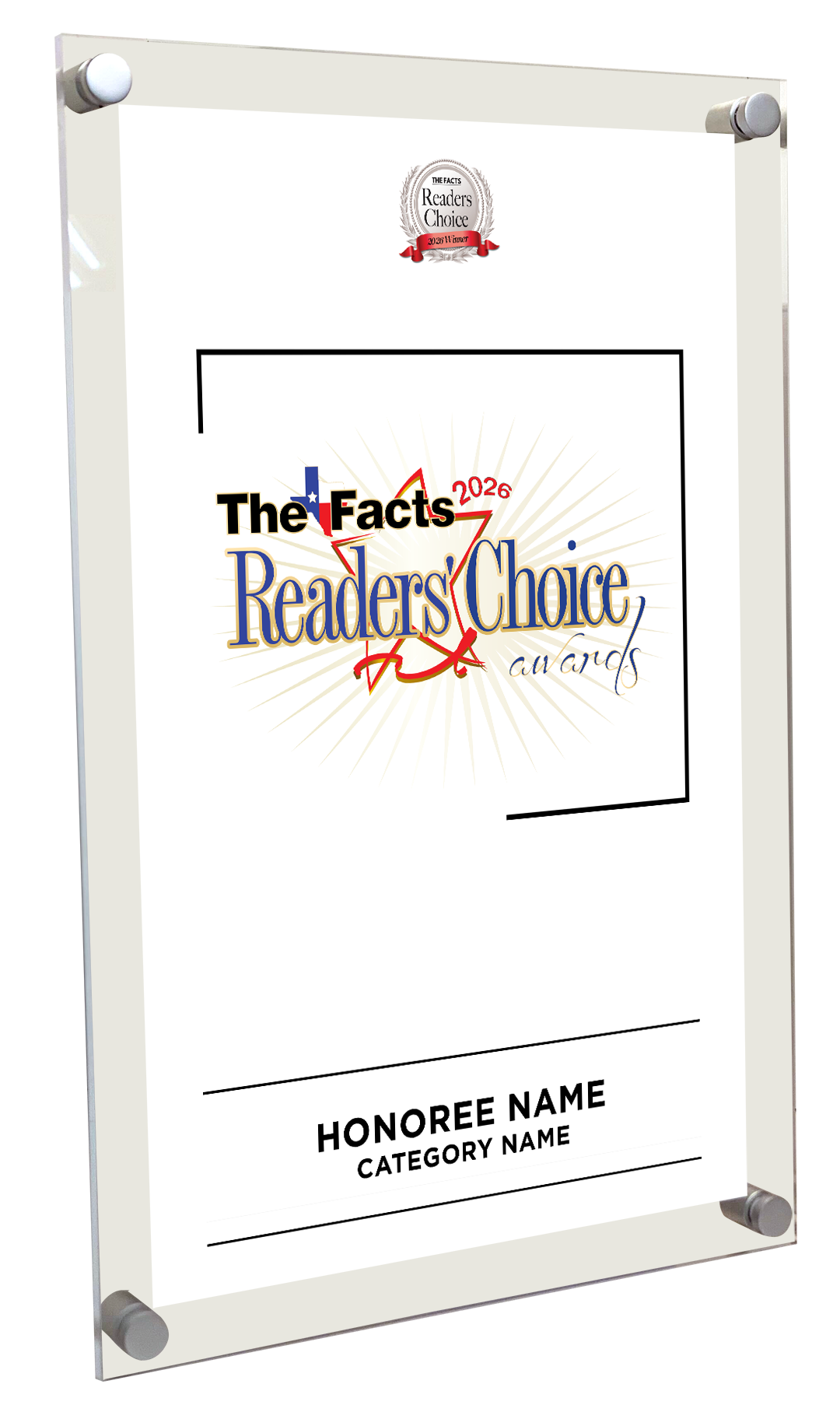 The Facts Readers Choice Award Acrylic Plaque