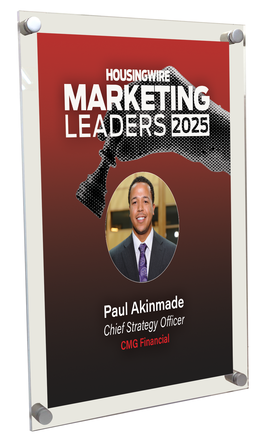 HousingWire Editorial Award Programs Plaque - Acrylic Standoff