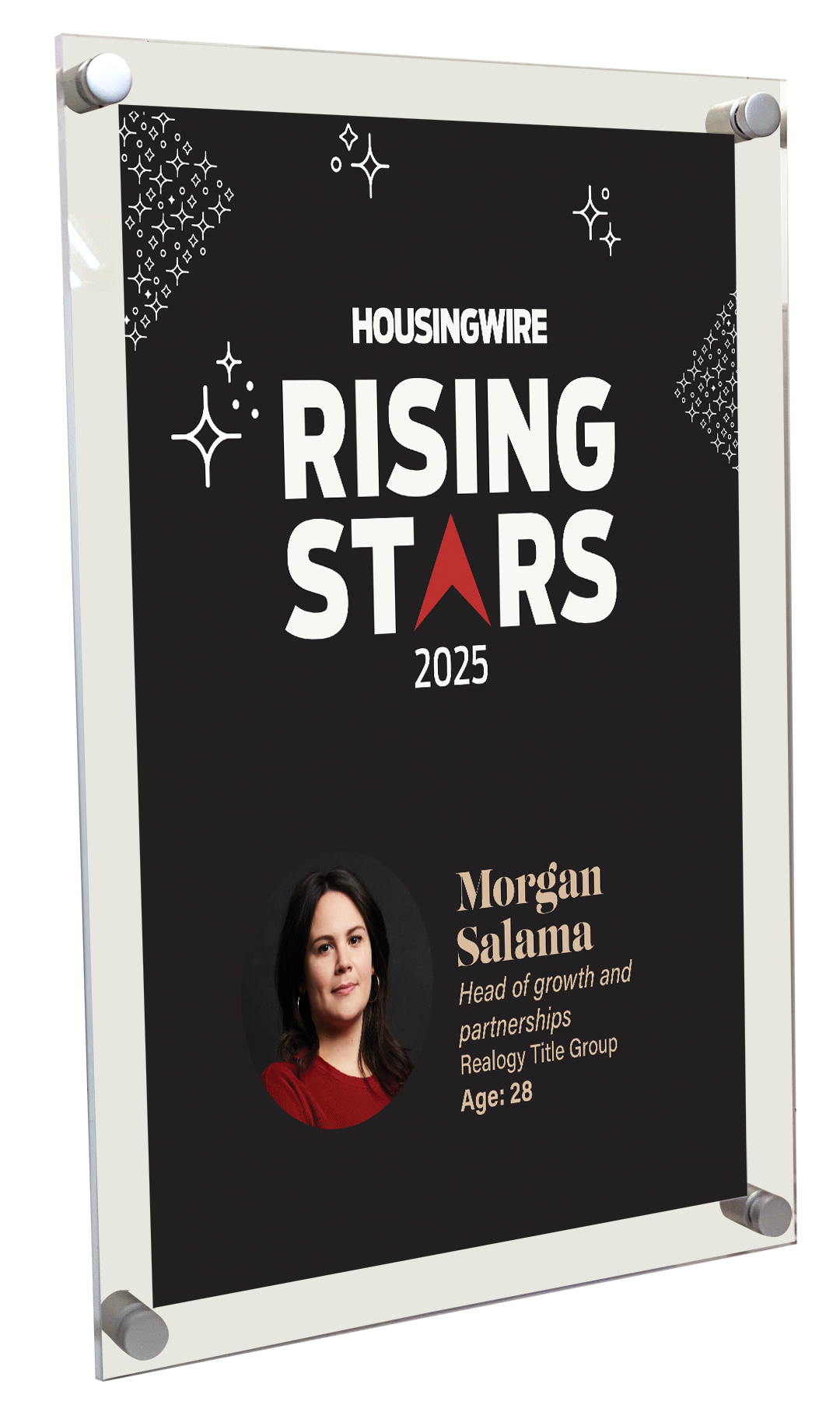 HousingWire Editorial Award Programs Plaque - Acrylic Standoff