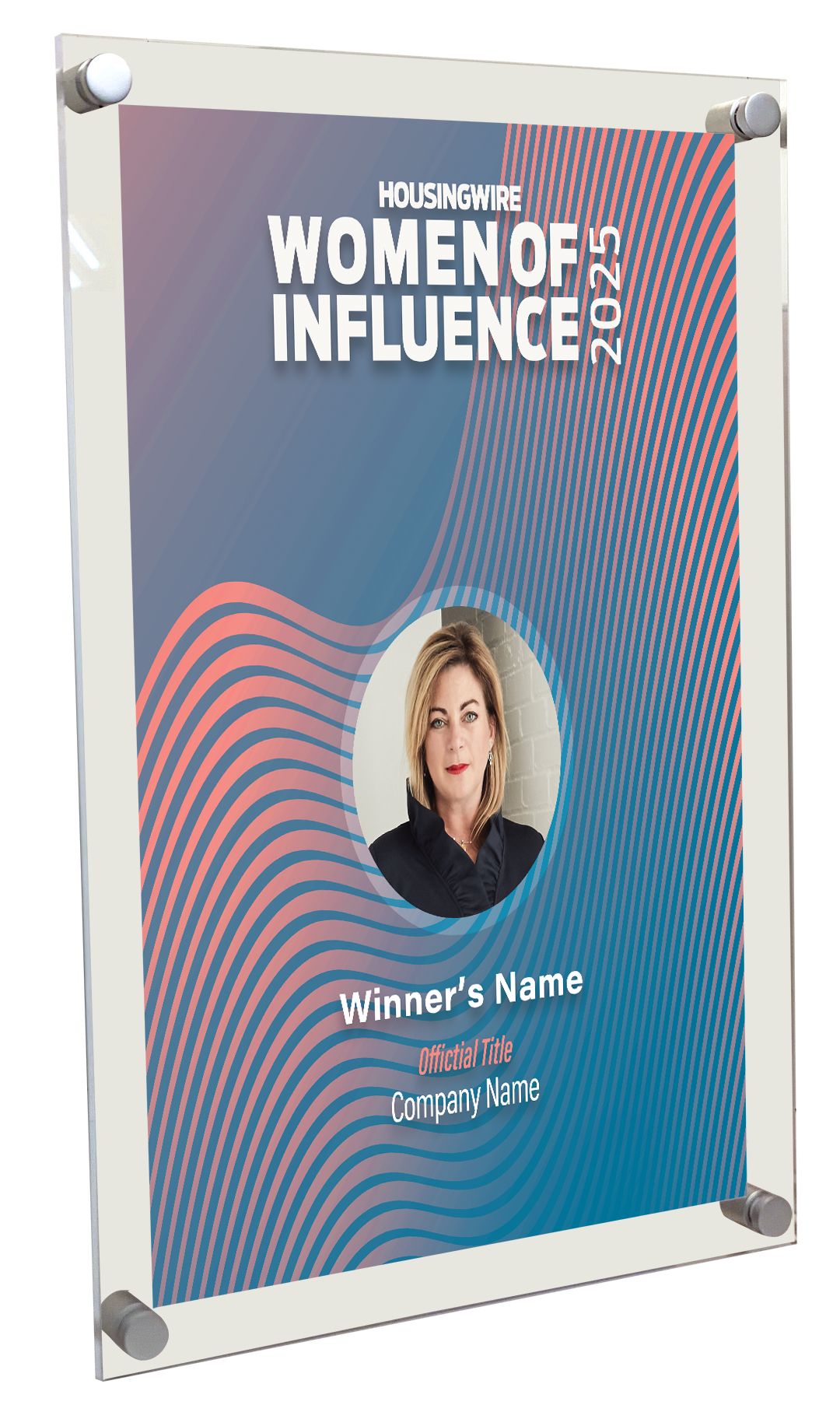 HousingWire Editorial Award Programs Plaque - Acrylic Standoff