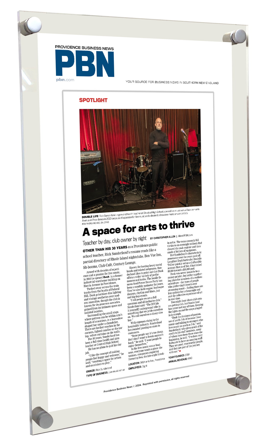 PBN Article - Acrylic Standoff