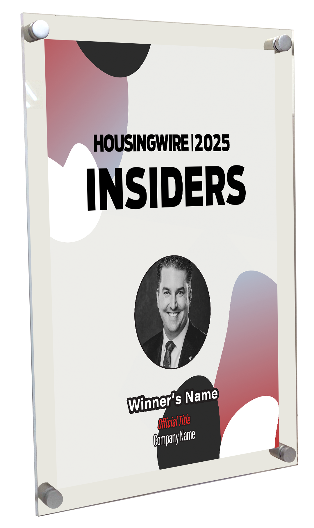 HousingWire Editorial Award Programs Plaque - Acrylic Standoff