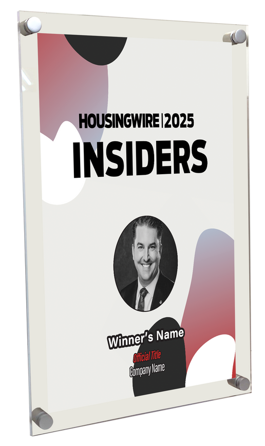 HousingWire Editorial Award Programs Plaque - Acrylic Standoff