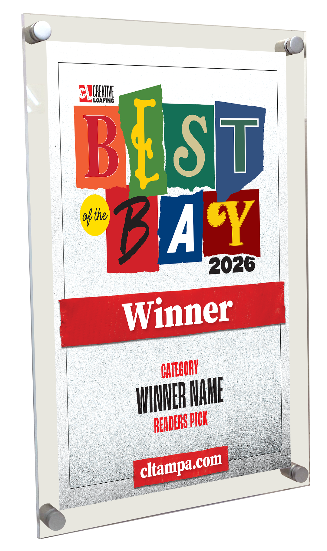 CL Tampa Bay Best of the Bay Plaque | Acrylic Standoff