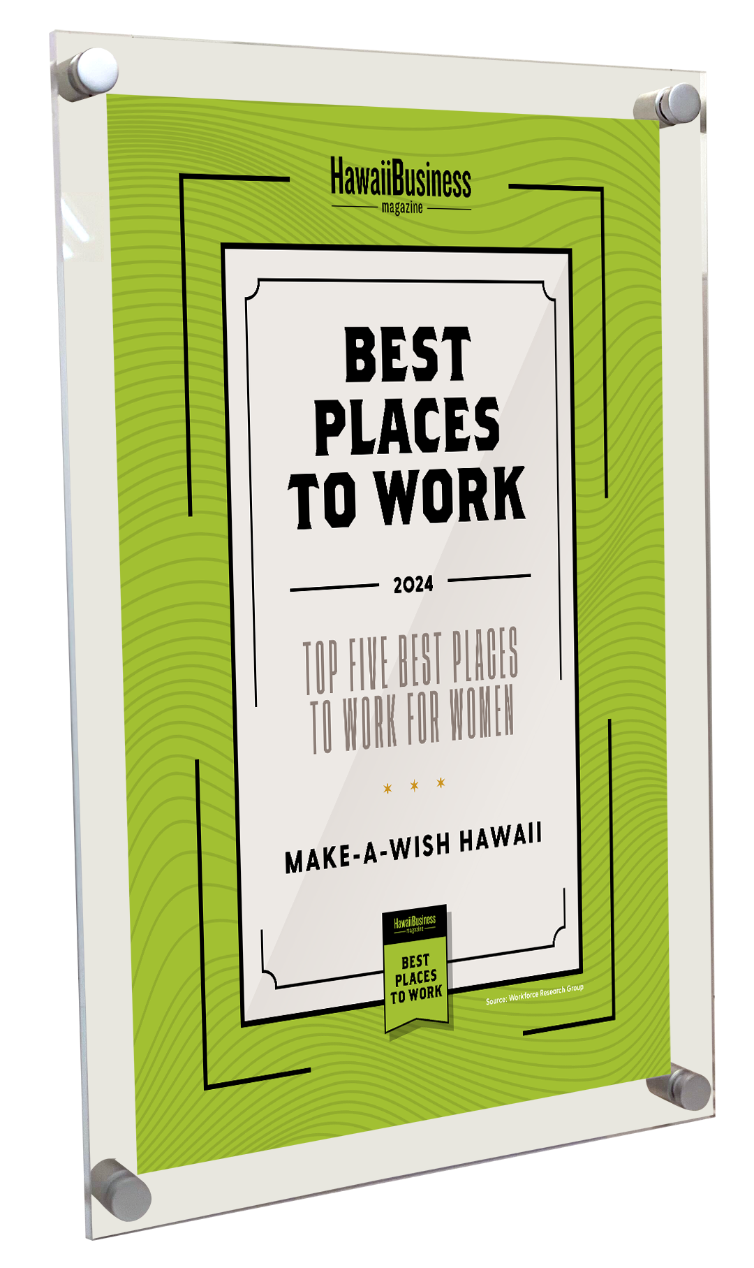 Hawaii Business Best Places to Work - Acrylic Plaque