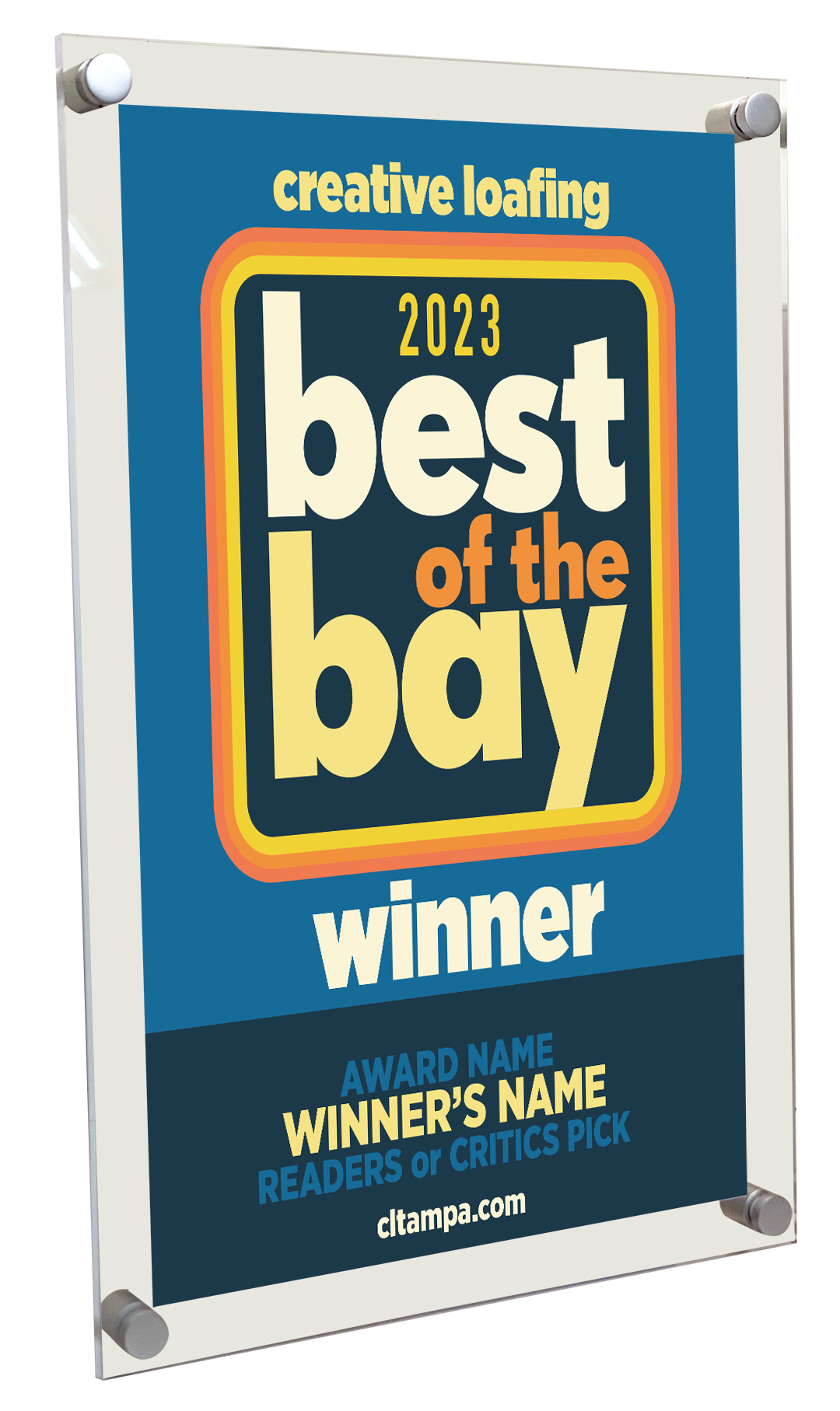 CL Tampa Bay Best of the Bay Plaque | Acrylic Standoff
