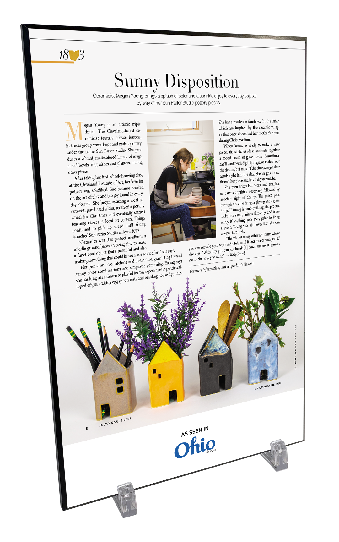 Ohio Magazine Article Plaque 3/8