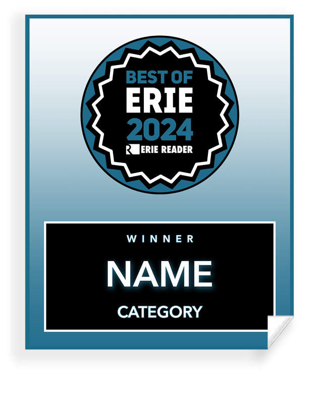 Best of Erie Award - Window Cling