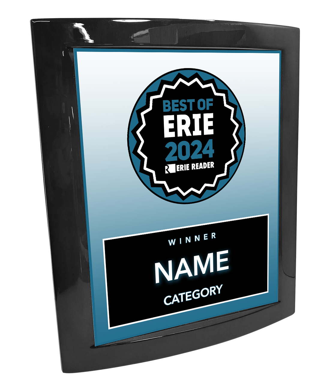 Best of Erie Award - Eclipse Plaque with Metal Inlay