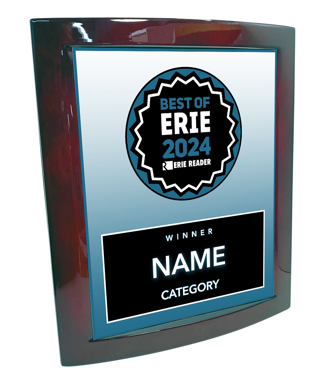 Best of Erie Award - Eclipse Plaque with Metal Inlay