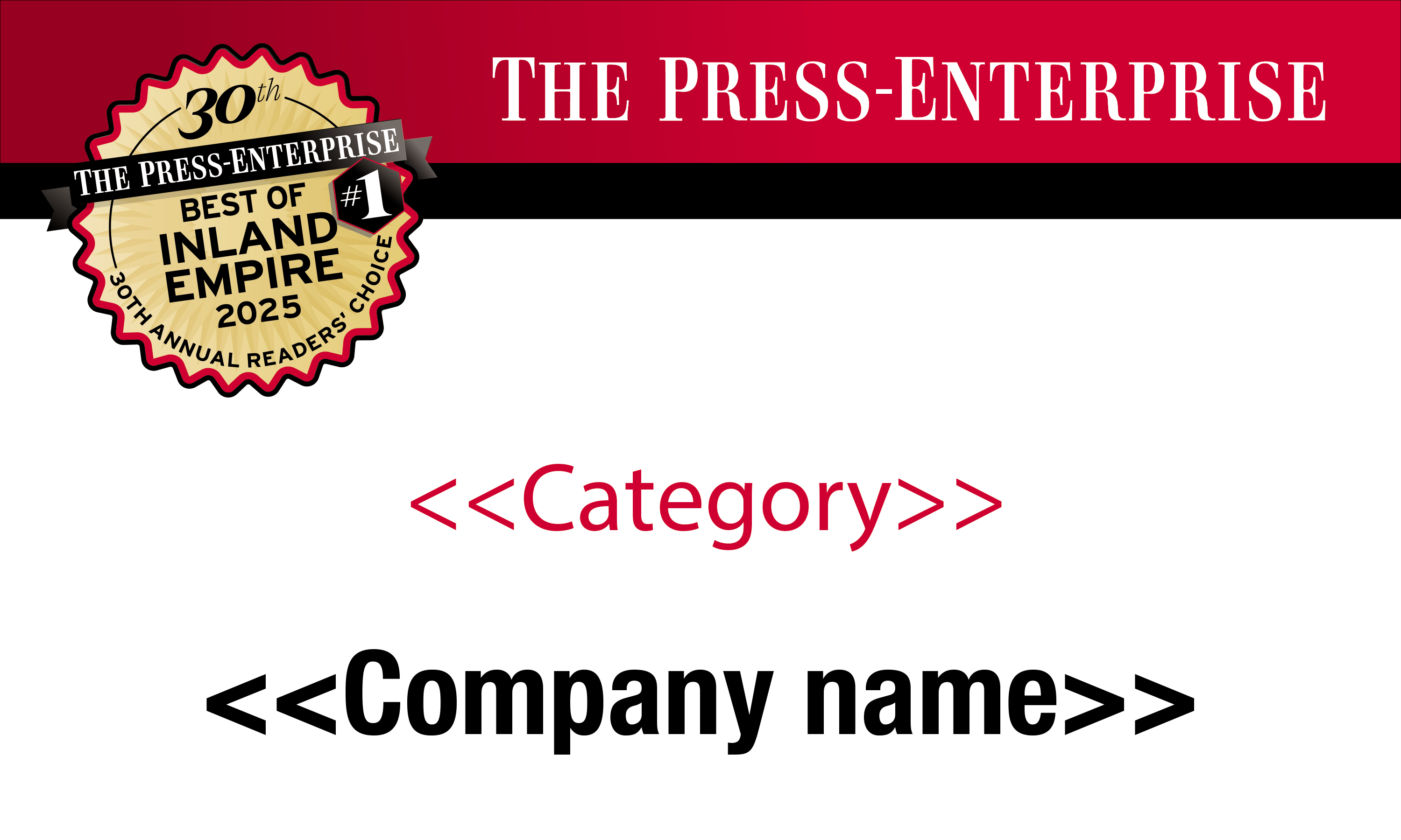 Best of Inland Empire Readers Choice Award | Outdoor Banners