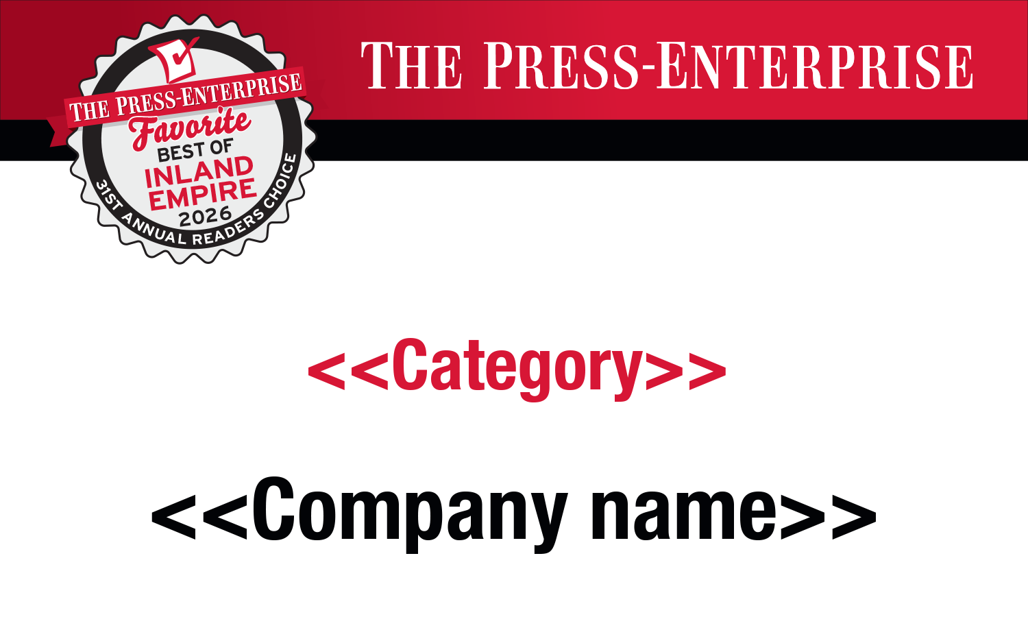 Best of Inland Empire Readers Choice Award | Outdoor Banners