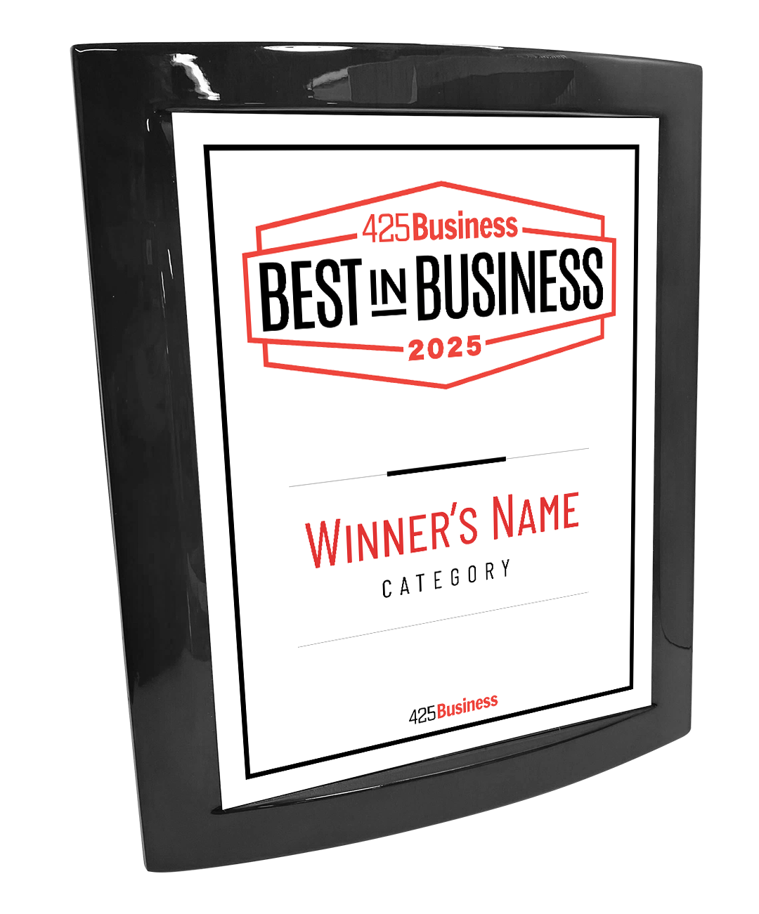 425 Business Magazine Best in Business Awards - Rosewood with Metal Inlay