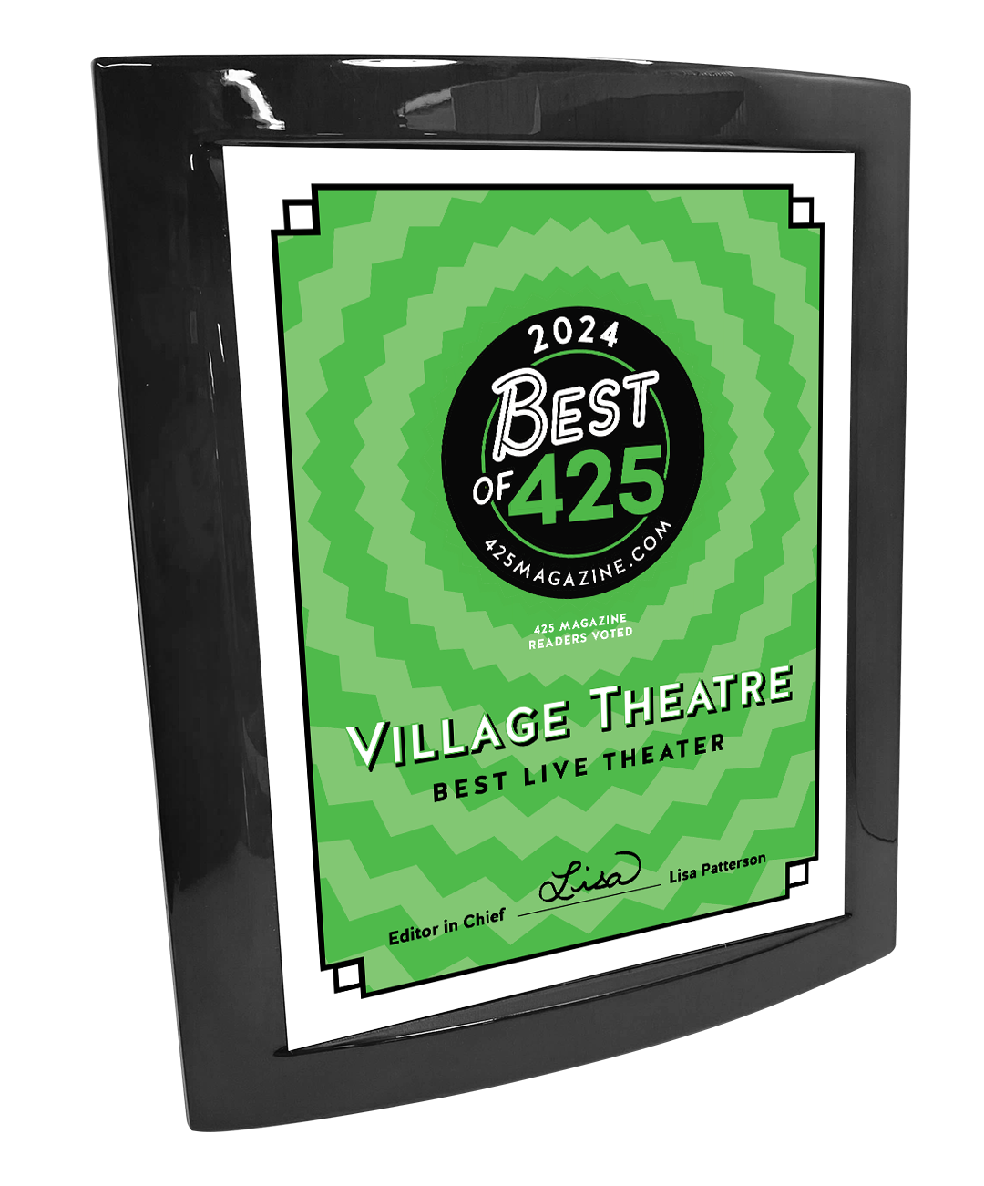 Best of 425 Magazine - Eclipse Plaque with Metal Inlay