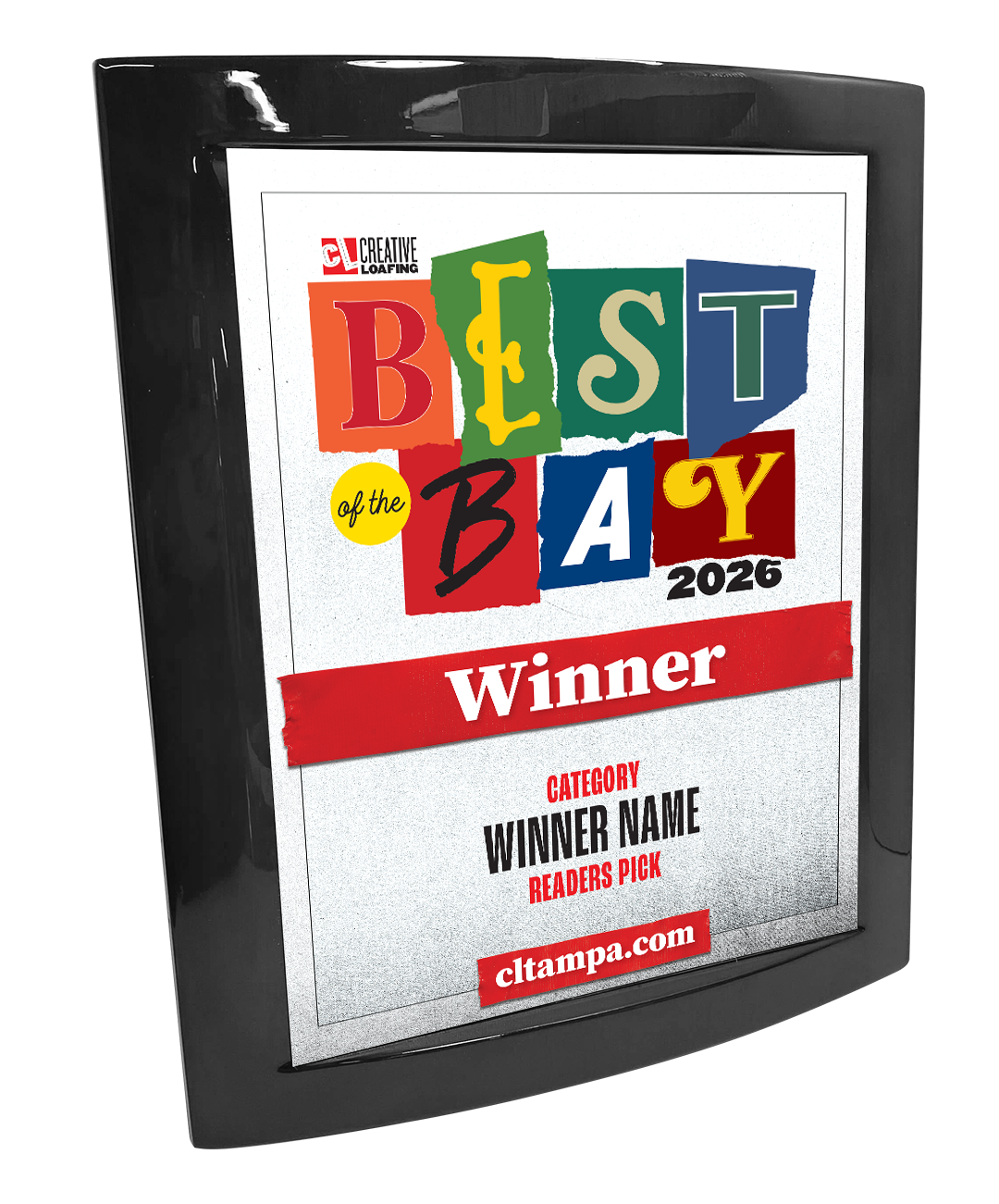 CL Tampa Bay Best of the Bay | Eclipse Plaque with Metal Inlay