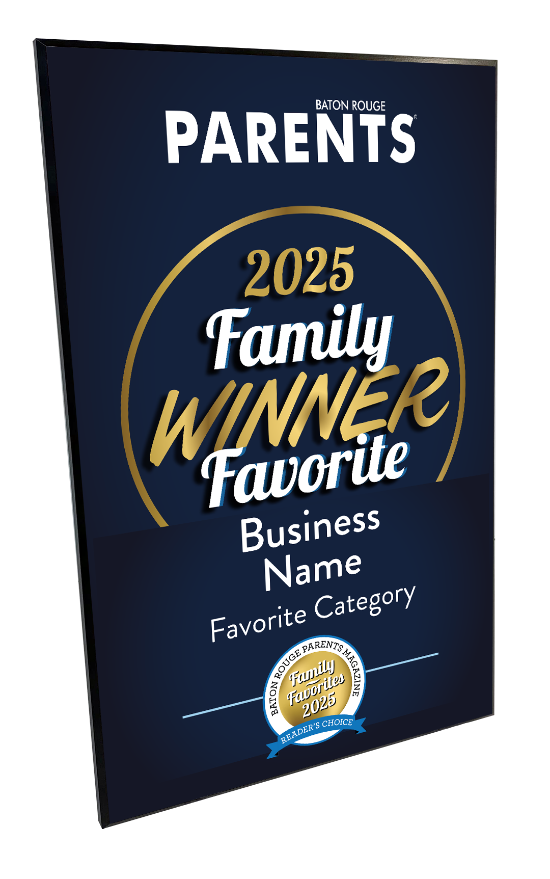 BR Parents Family Favorites Award Plaque