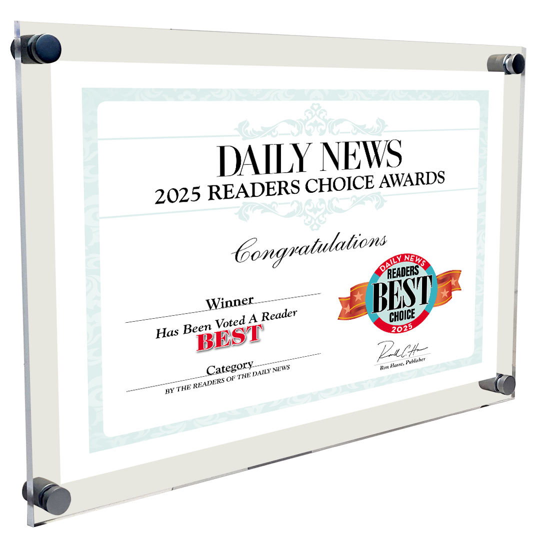 LA Daily News Best Of and Readers Choice Certificate - 10