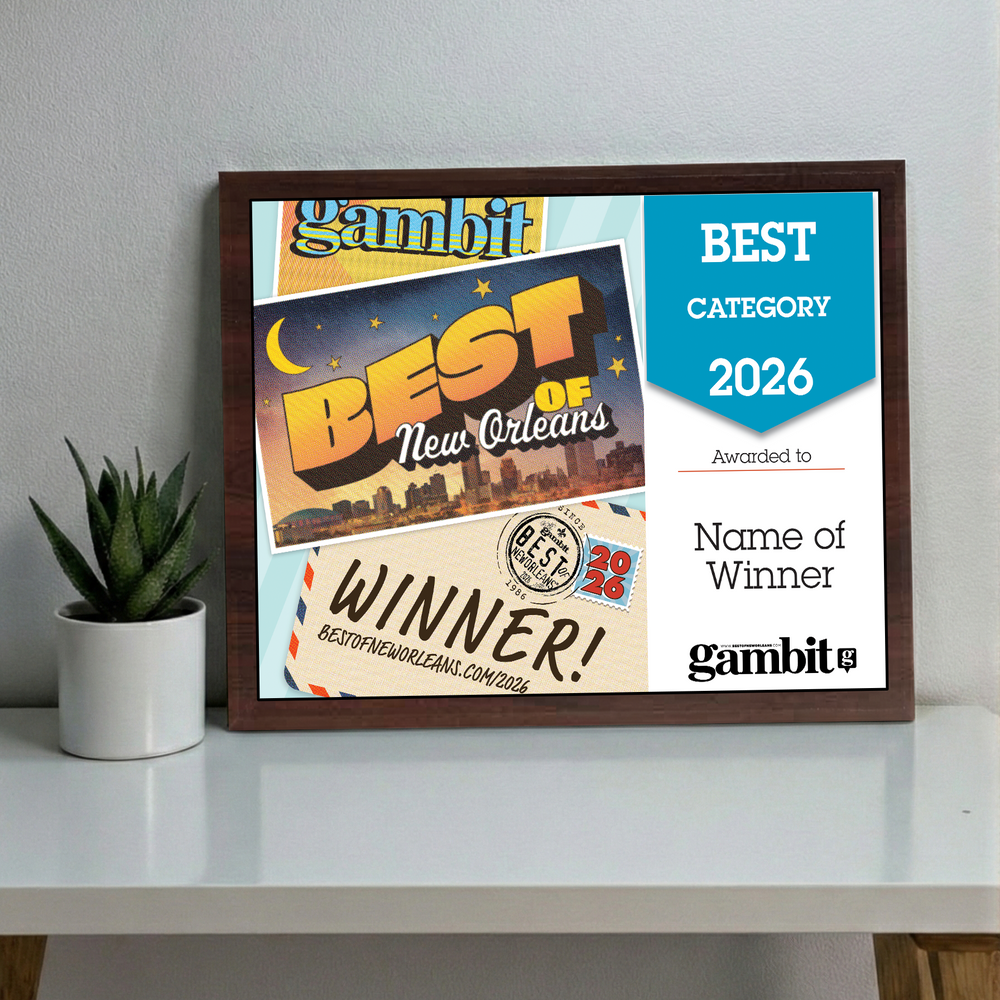 Gambit "Best of New Orleans" Award - Classic Plaque