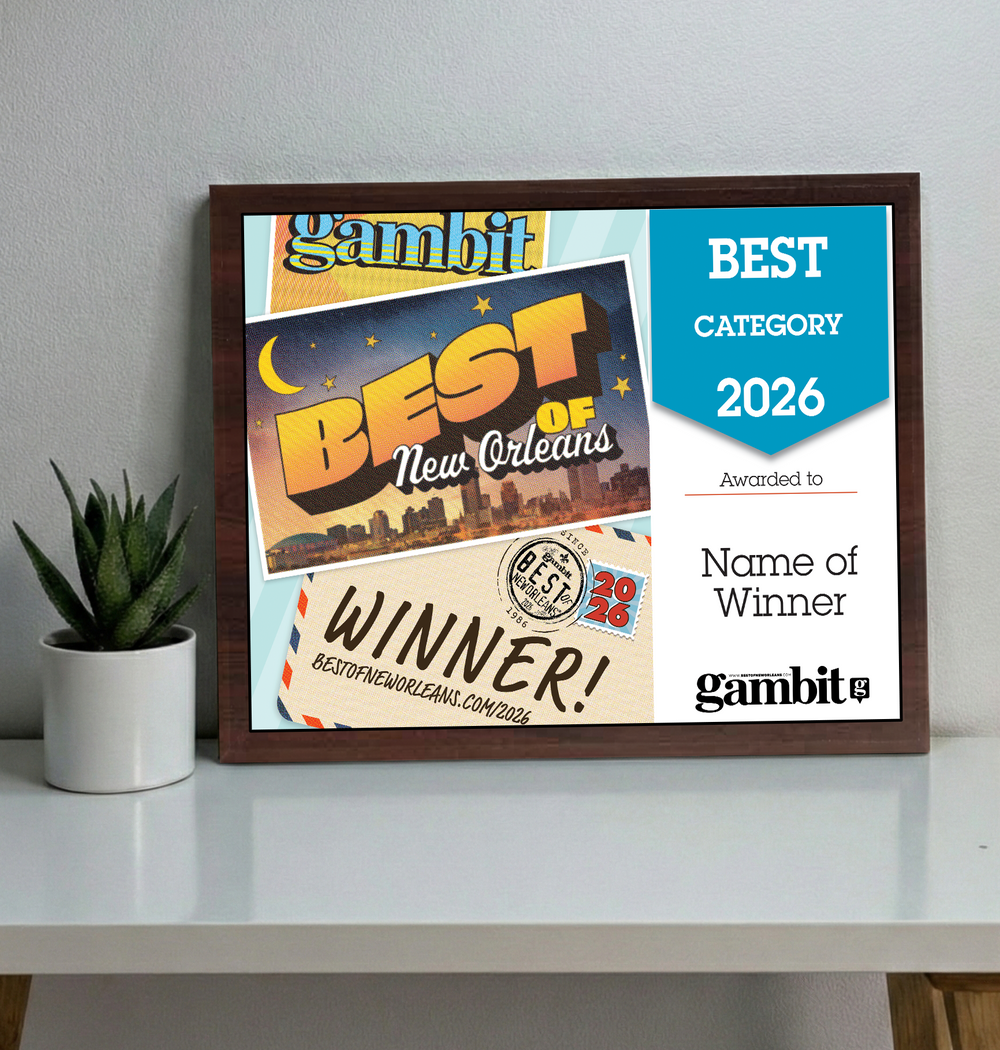 Gambit "Best of New Orleans" Award - Classic Plaque