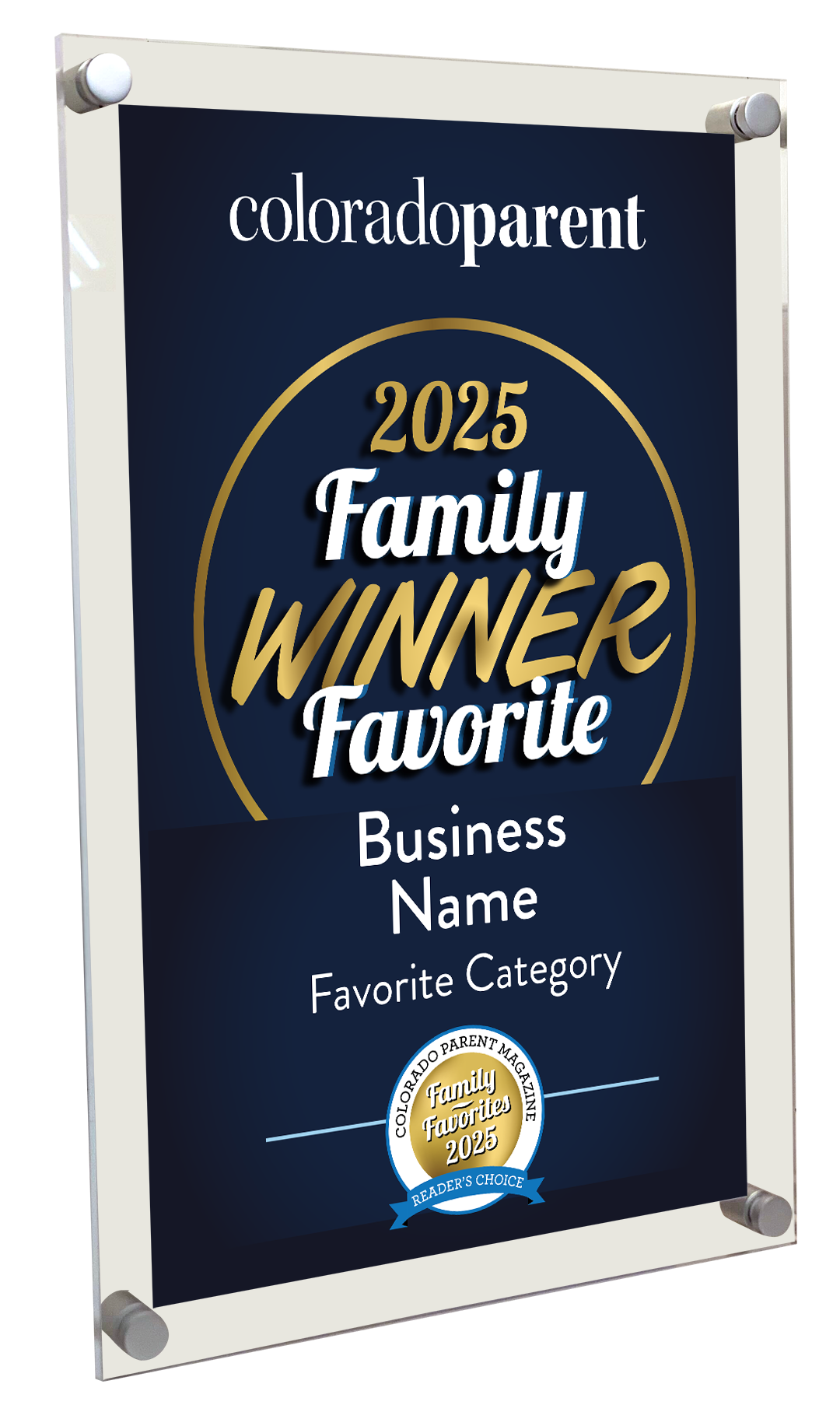 Colorado Parent Favorites Award Plaque