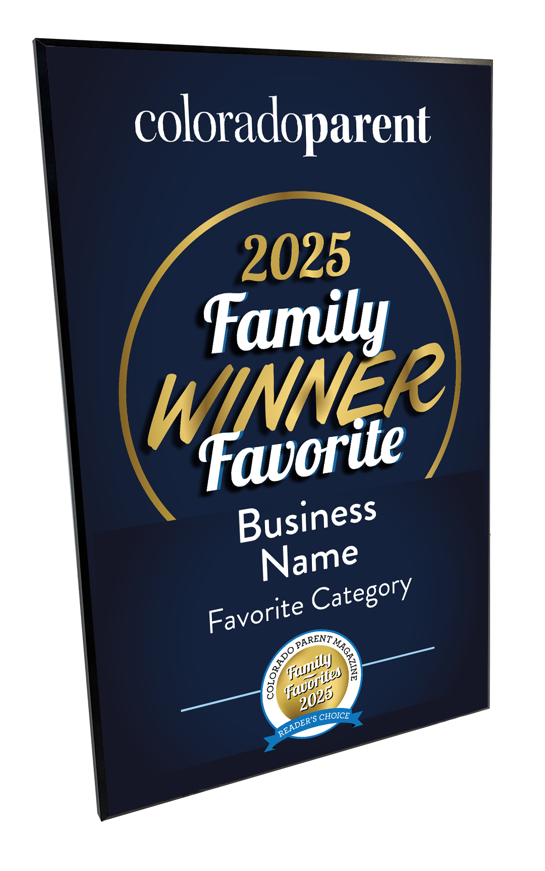 Colorado Parent Favorites Award Plaque