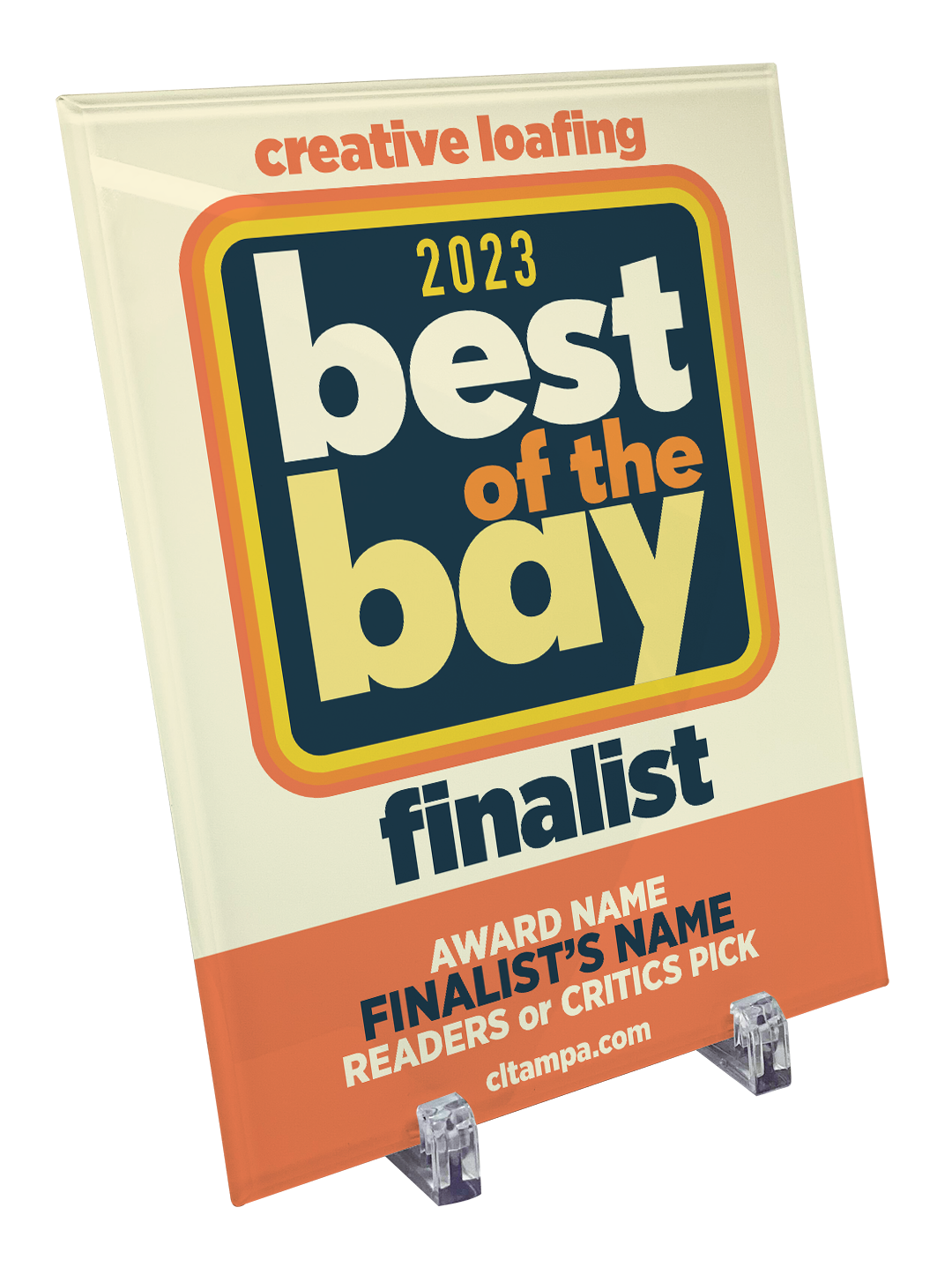 CL Tampa Bay Best of the Bay Plaque | Glass