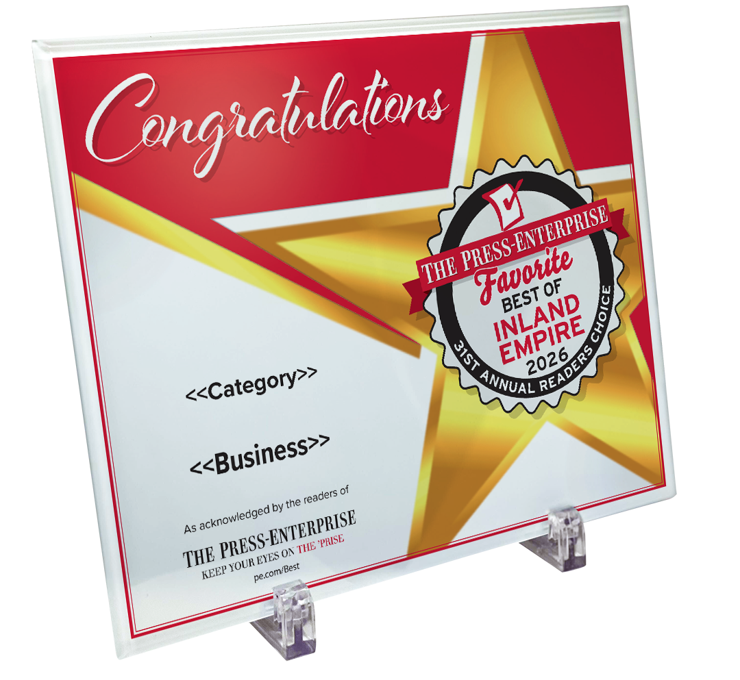 Best of Inland Empire Readers Choice - Glass Plaque