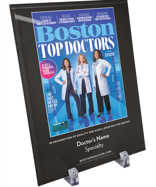 Boston Magazine Top Doctors Award Plaque - Glass